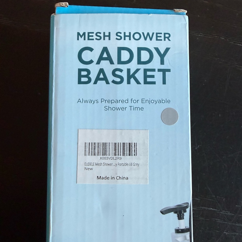 Black Mesh Shower Caddy with‎ Accessories